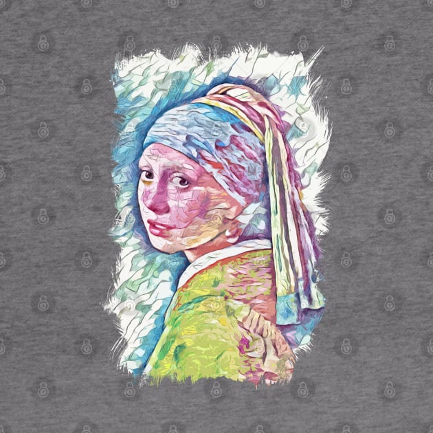 Girl with a Pearl Earring / Abstract Fan Art #01 by Naumovski